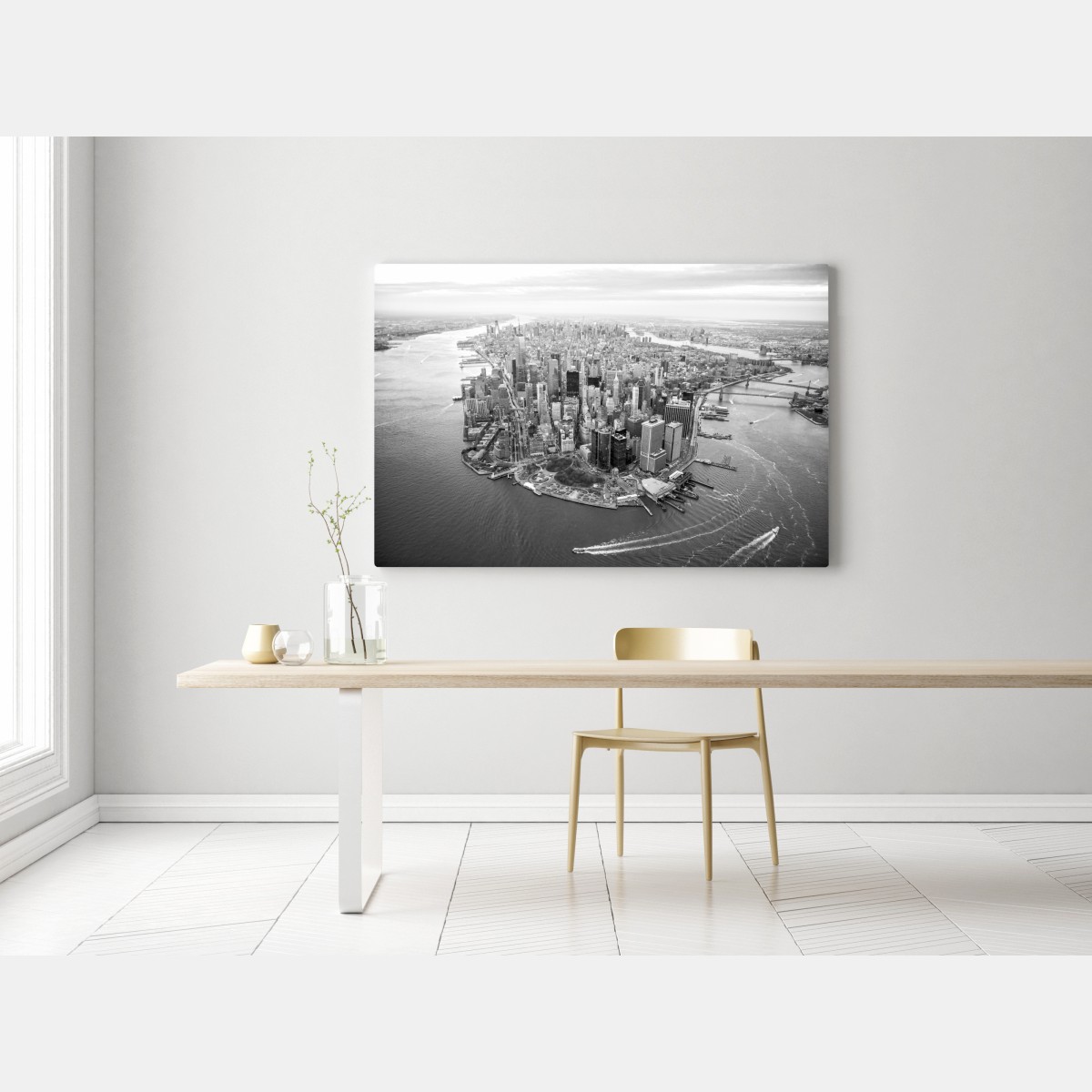 Obraz na płótnie Manhattan panorama z lotu ptaka – Wallissimo® Obraz na płótnie Manhattan panorama z lotu ptaka – Wallissimo®