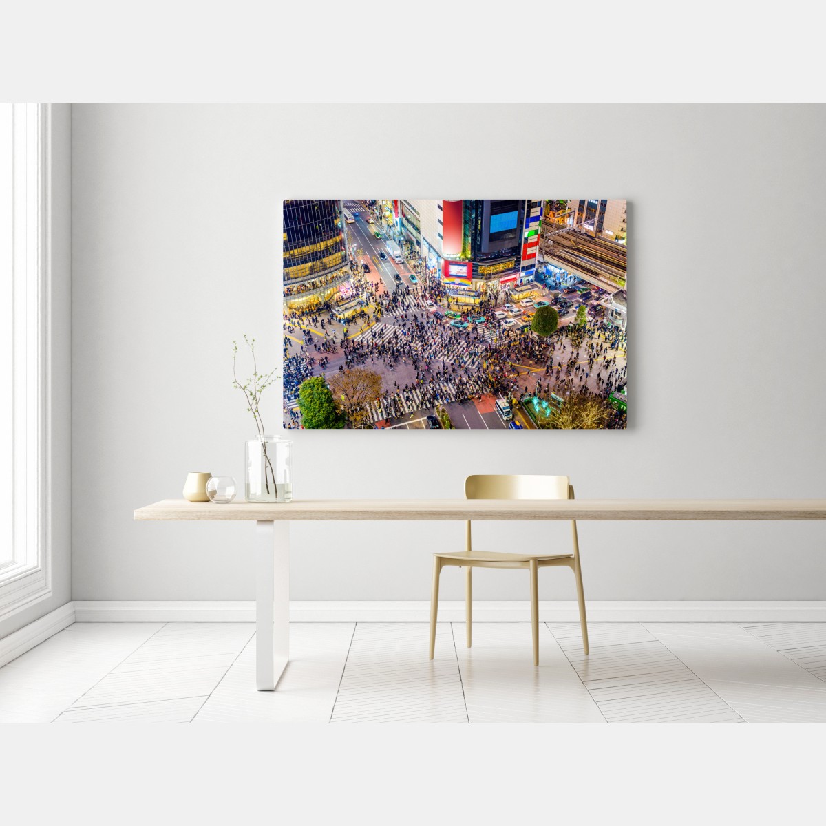 Obraz na płótnie Shibuya nocne skrzyżowanie – Wallissimo® Obraz na płótnie Shibuya nocne skrzyżowanie – Wallissimo®