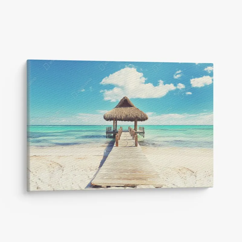Obraz na płótnie tropikalny pomost w Punta Cana