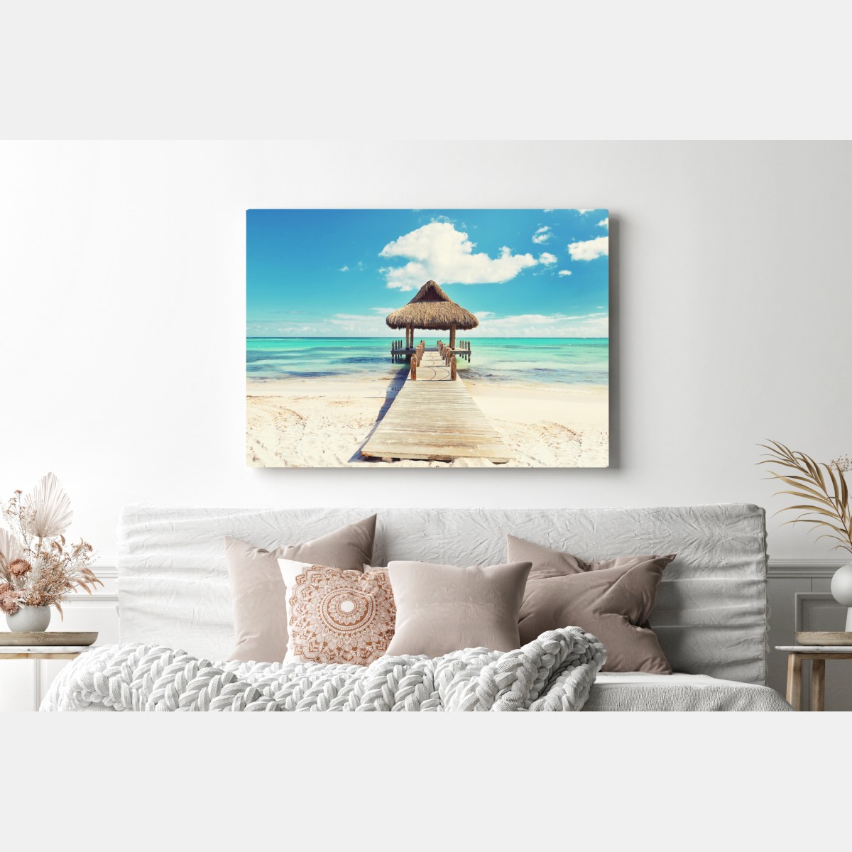 Obraz na płótnie tropikalny pomost w Punta Cana – Wallissimo® Obraz na płótnie tropikalny pomost w Punta Cana – Wallissimo®