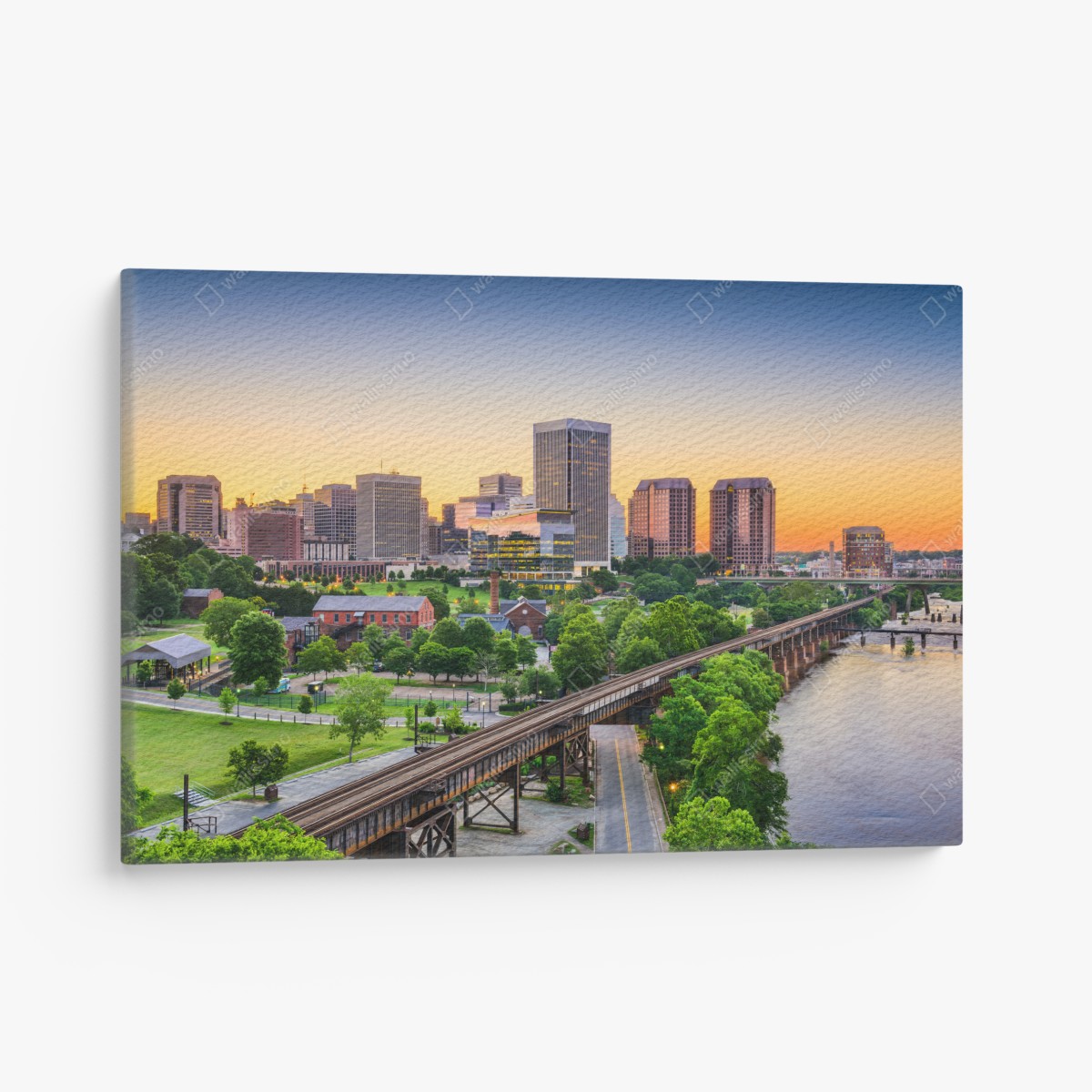Canvas print Richmond skyline at sunset