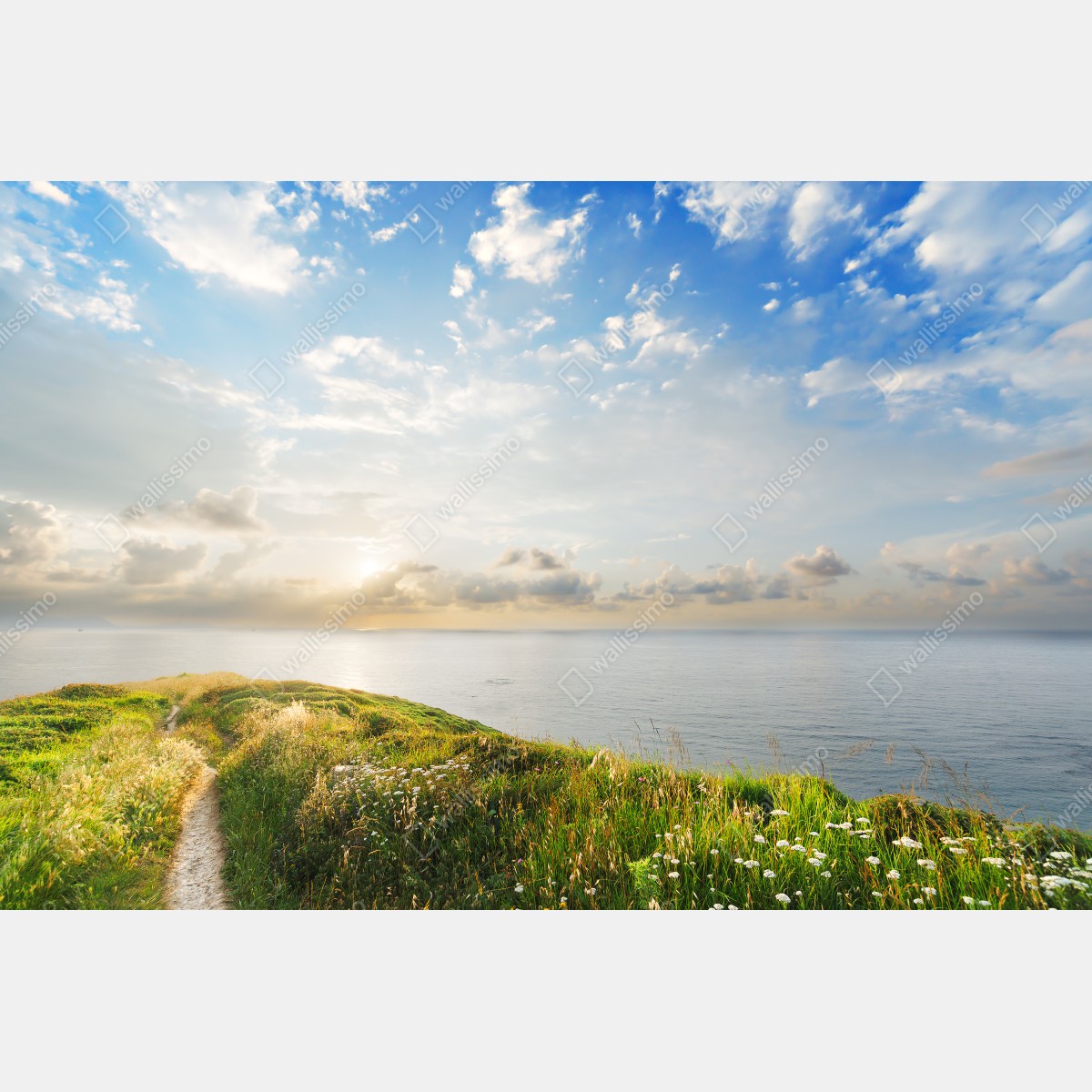 Obraz na płótnie słoneczna nadmorska ścieżka prowadząca do morza – Wallissimo® Obraz na płótnie słoneczna nadmorska ścieżka prowadząca do morza – Wallissimo®