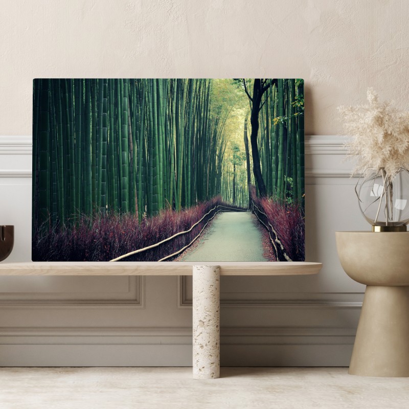 Obraz na płótnie spokojna alejka bambusowa w Arashiyama – Wallissimo® Obraz na płótnie spokojna alejka bambusowa w Arashiyama – Wallissimo®