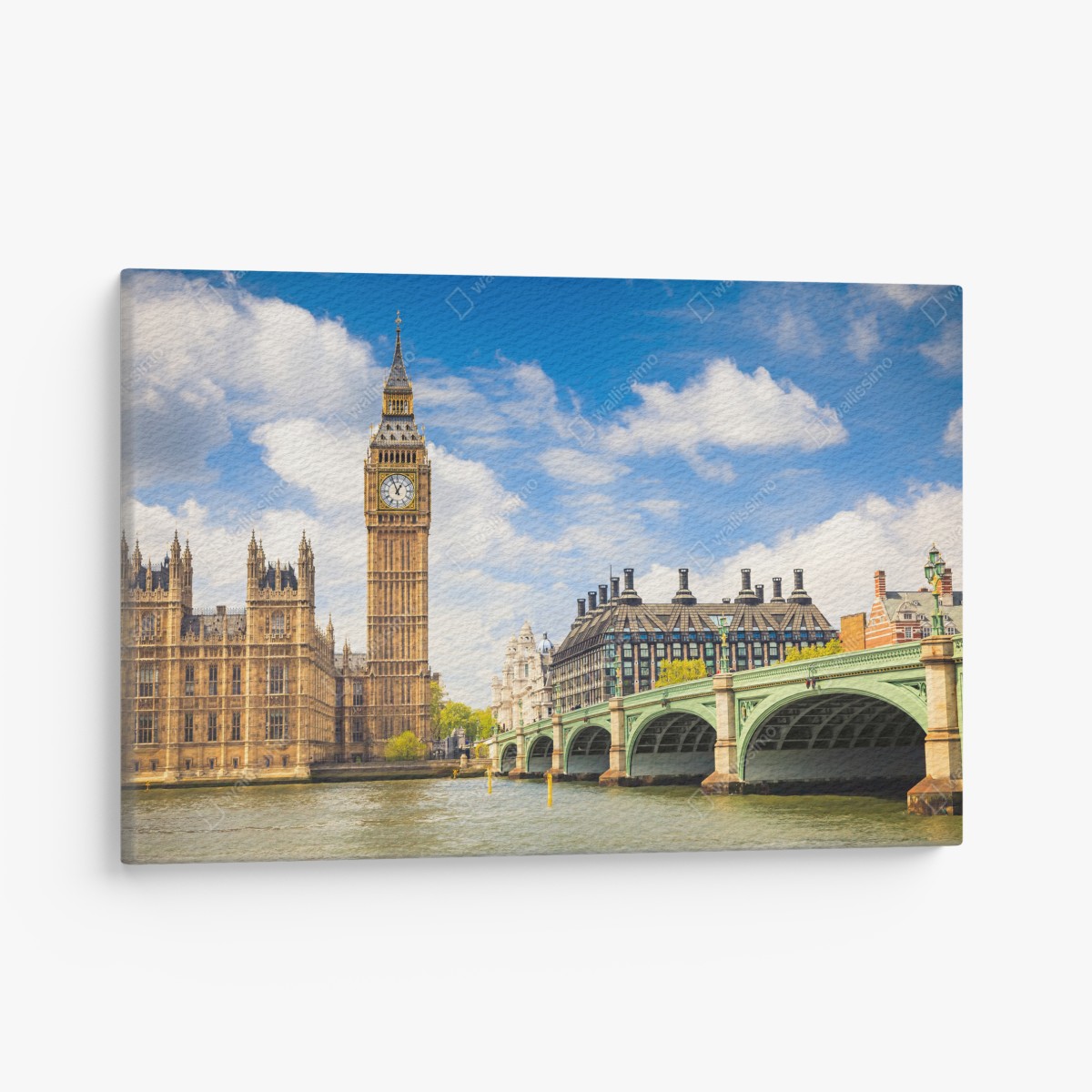 Canvas print London skyline with Big Ben and Westminster Bridge