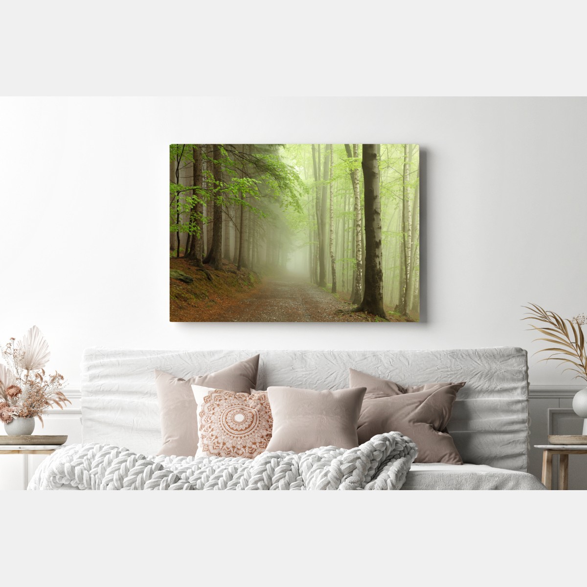 Obraz na płótnie mglisty leśny szlak – Wallissimo® Obraz na płótnie mglisty leśny szlak – Wallissimo®