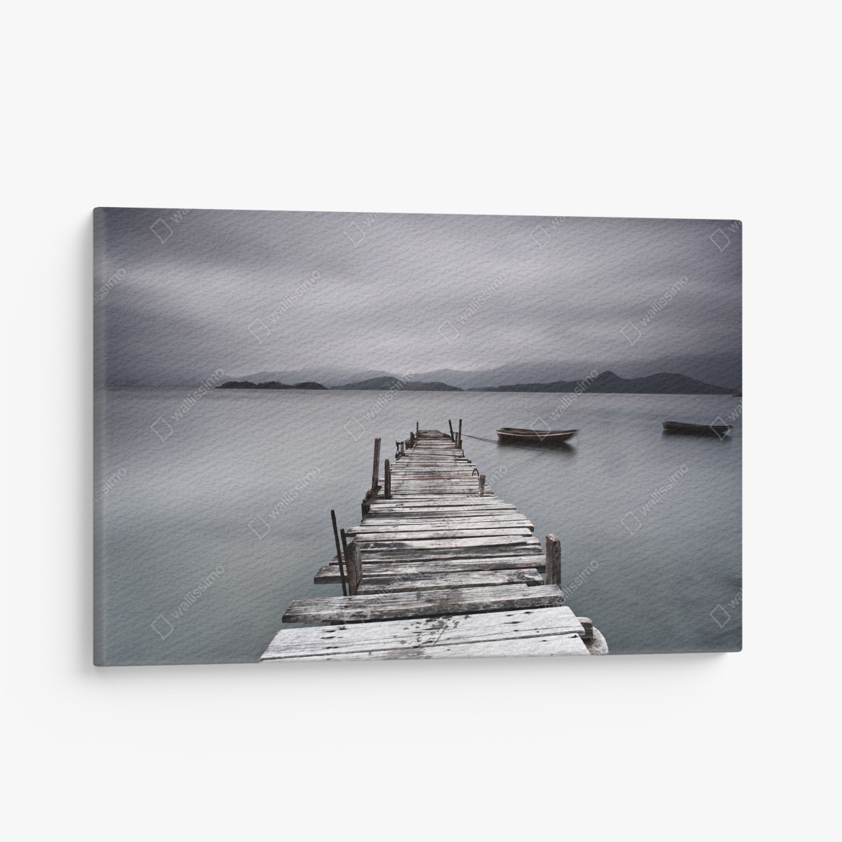 Canvas print quiet wooden pier over calm sea