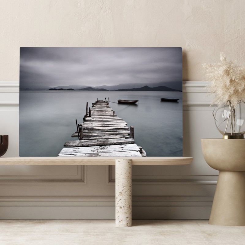 Obraz na płótnie ciche drewniane molo nad spokojnym morzem – Wallissimo® Obraz na płótnie ciche drewniane molo nad spokojnym morzem – Wallissimo®
