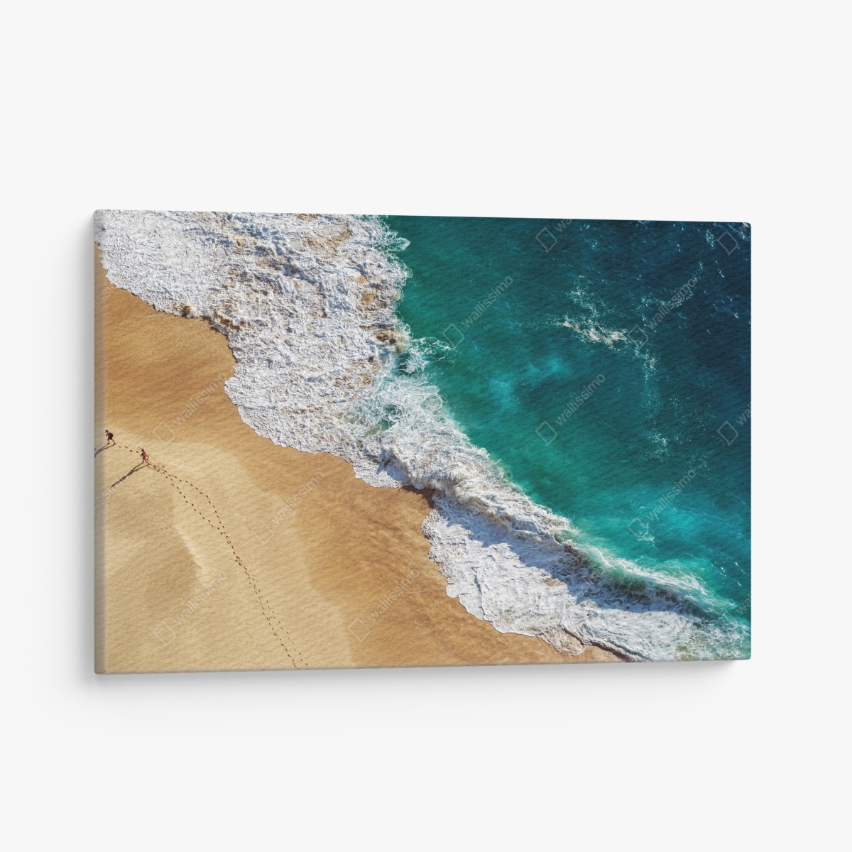Canvas print turquoise waves at Kelingking Beach