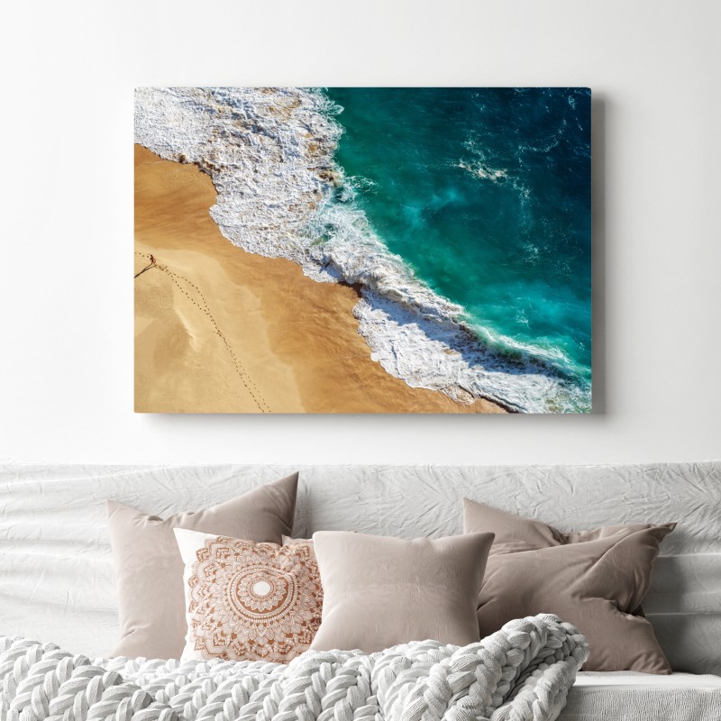 Obraz na płótnie turkusowe fale na plaży Kelingking – Wallissimo® Obraz na płótnie turkusowe fale na plaży Kelingking – Wallissimo®