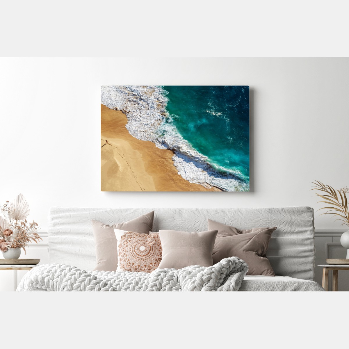 Obraz na płótnie turkusowe fale na plaży Kelingking – Wallissimo® Obraz na płótnie turkusowe fale na plaży Kelingking – Wallissimo®