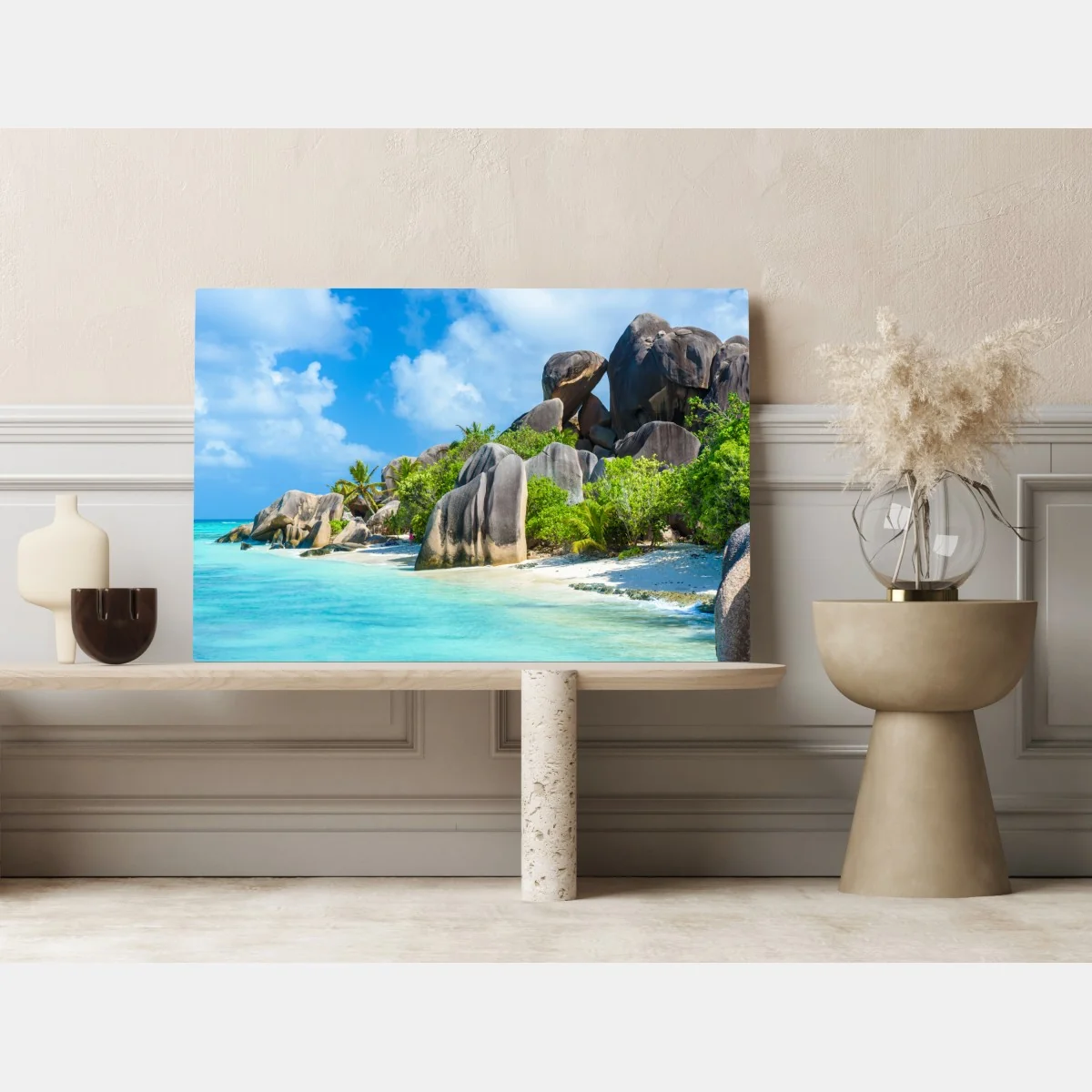 Obraz na płótnie plaża Anse Source d'Argent, La Digue – Wallissimo® Obraz na płótnie plaża Anse Source d'Argent, La Digue – Wallissimo®