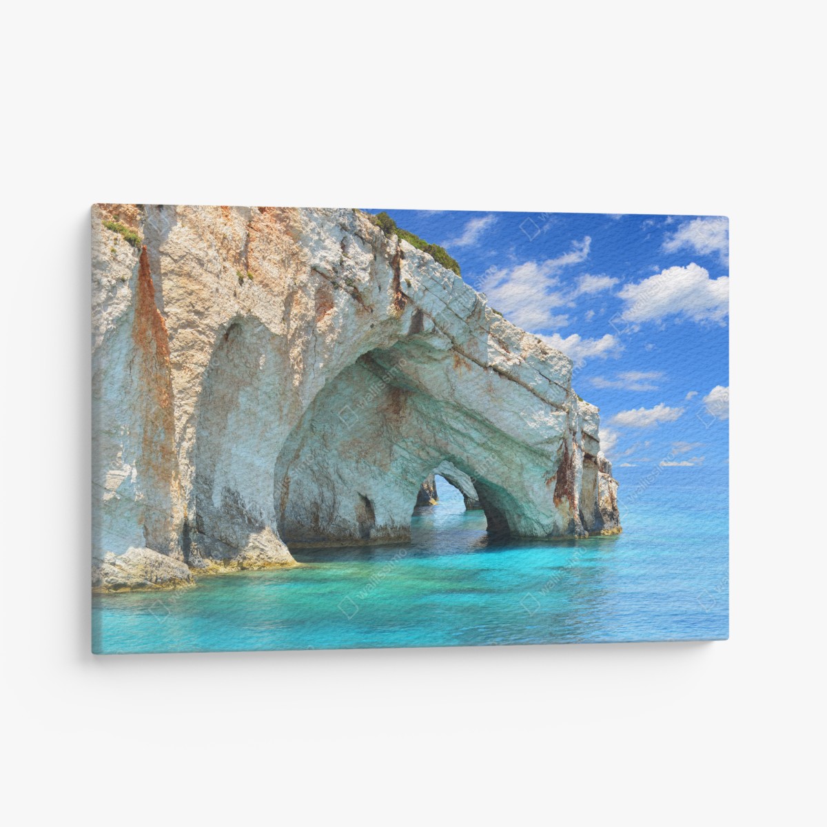 Canvas print blue caves of Zakynthos
