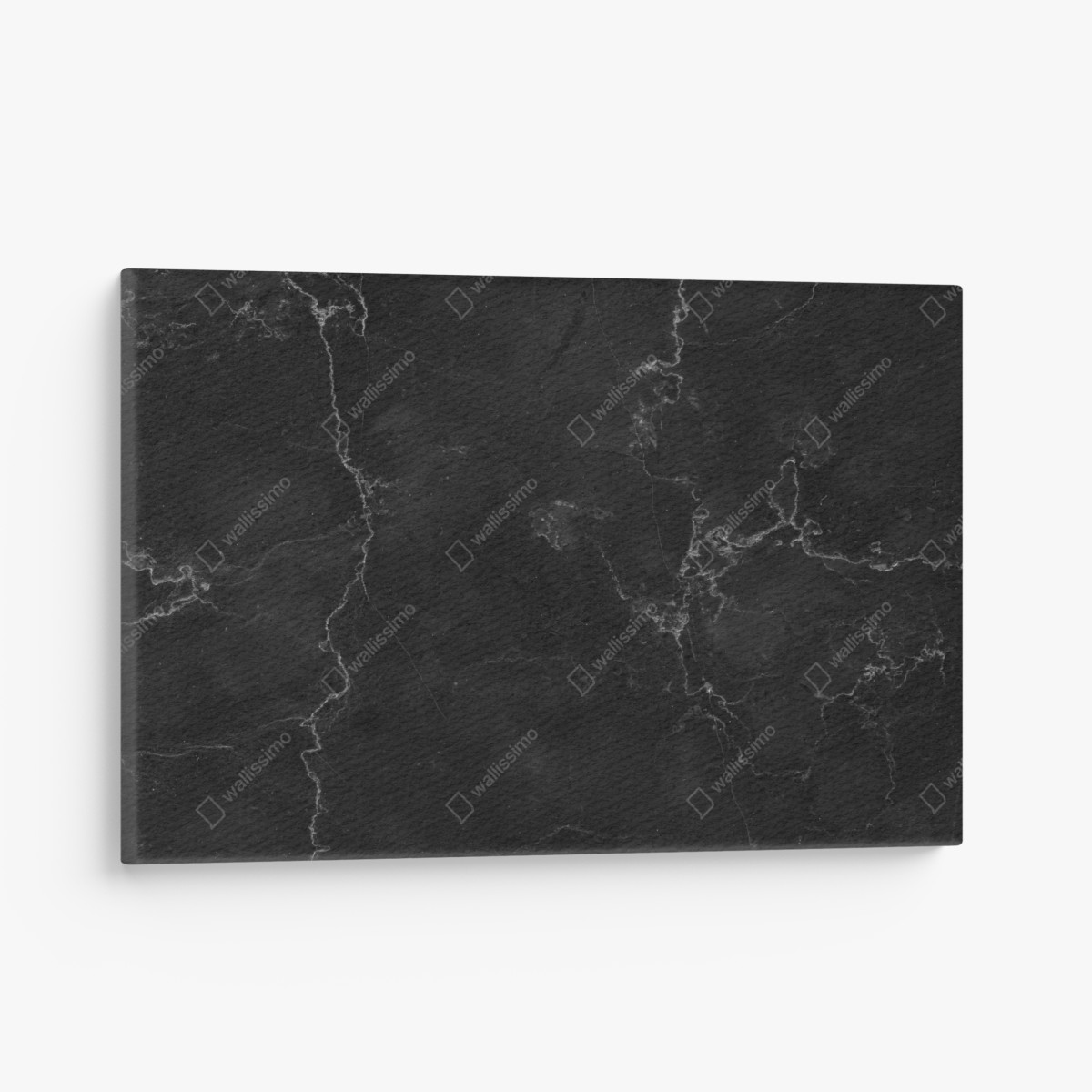 Canvas print black marble veined pattern