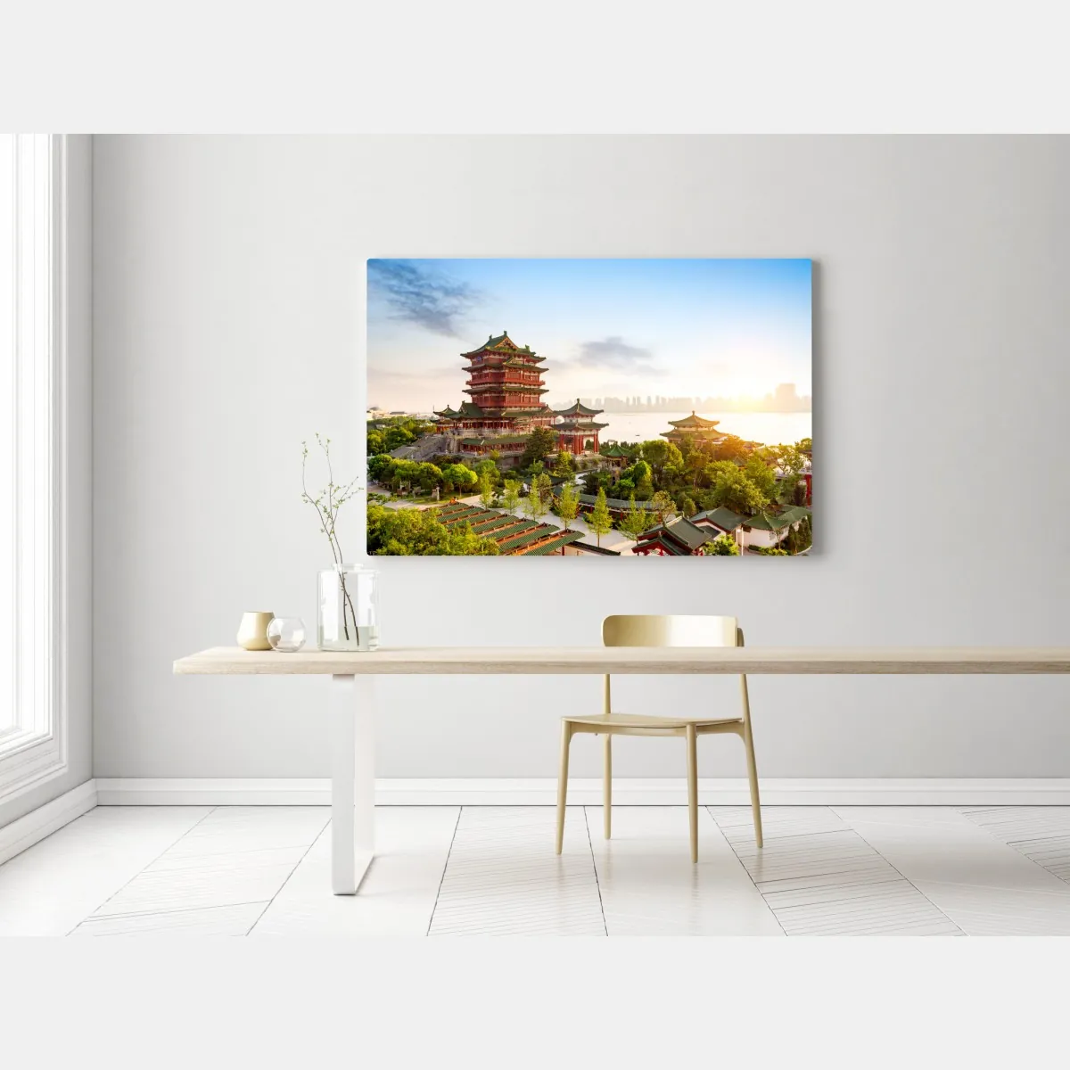 Obraz na płótnie Pawilon Tengwang o wschodzie słońca – Wallissimo® Obraz na płótnie Pawilon Tengwang o wschodzie słońca – Wallissimo®