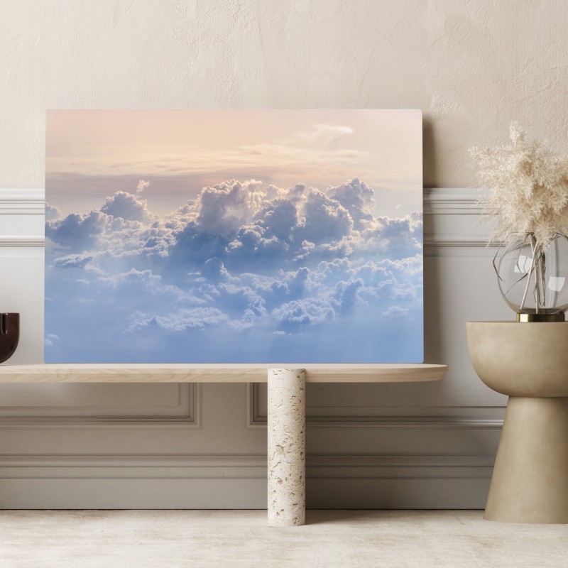 Obraz na płótnie delikatne chmury nad błękitnym niebem – Wallissimo® Obraz na płótnie delikatne chmury nad błękitnym niebem – Wallissimo®
