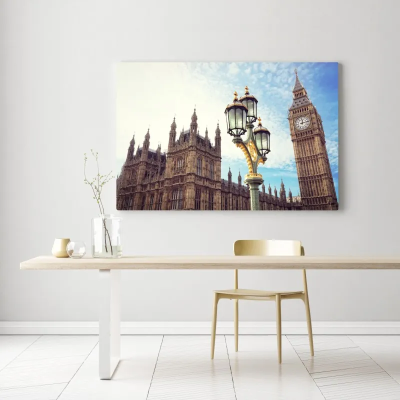 Obraz na płótnie Big Ben i Pałac Westminsterski w Londynie – Wallissimo® Obraz na płótnie Big Ben i Pałac Westminsterski w Londynie – Wallissimo®