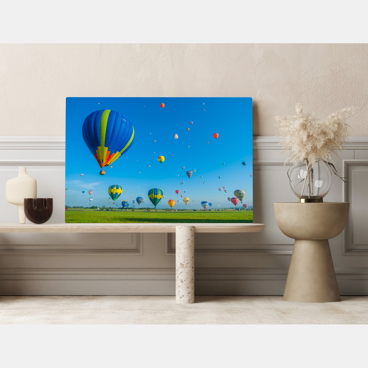 Obraz na płótnie kolorowe balony nad Chambley – Wallissimo® Obraz na płótnie kolorowe balony nad Chambley – Wallissimo®