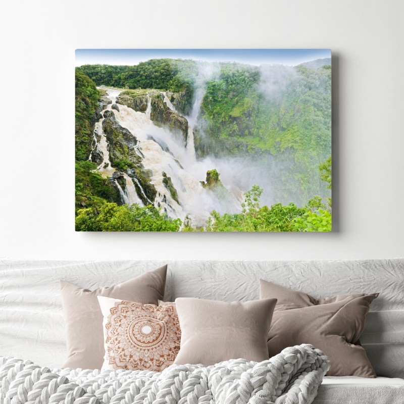 Obraz na płótnie wodospad Barron Falls w tropikalnym lesie – Wallissimo® Obraz na płótnie wodospad Barron Falls w tropikalnym lesie – Wallissimo®