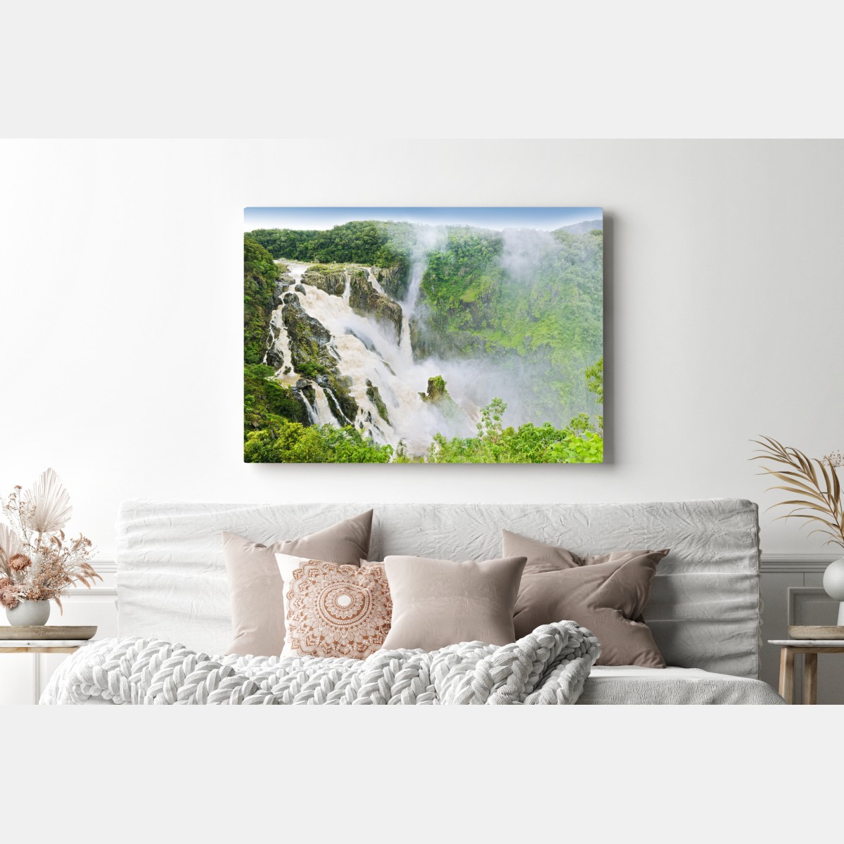 Obraz na płótnie wodospad Barron Falls w tropikalnym lesie – Wallissimo® Obraz na płótnie wodospad Barron Falls w tropikalnym lesie – Wallissimo®