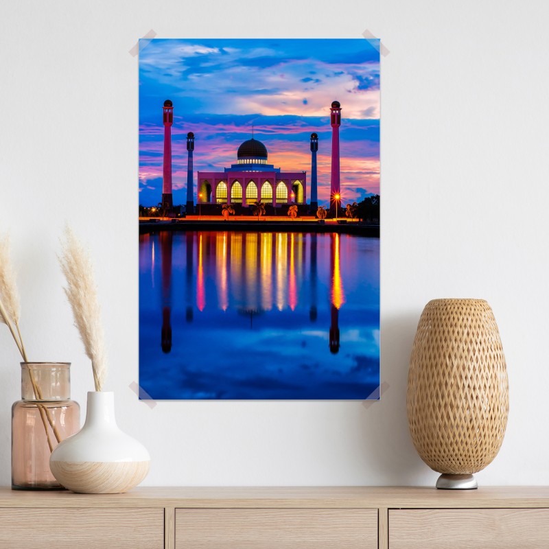 Plakat zachód słońca przy meczecie w Songkhla – Wallissimo® Plakat zachód słońca przy meczecie w Songkhla – Wallissimo®