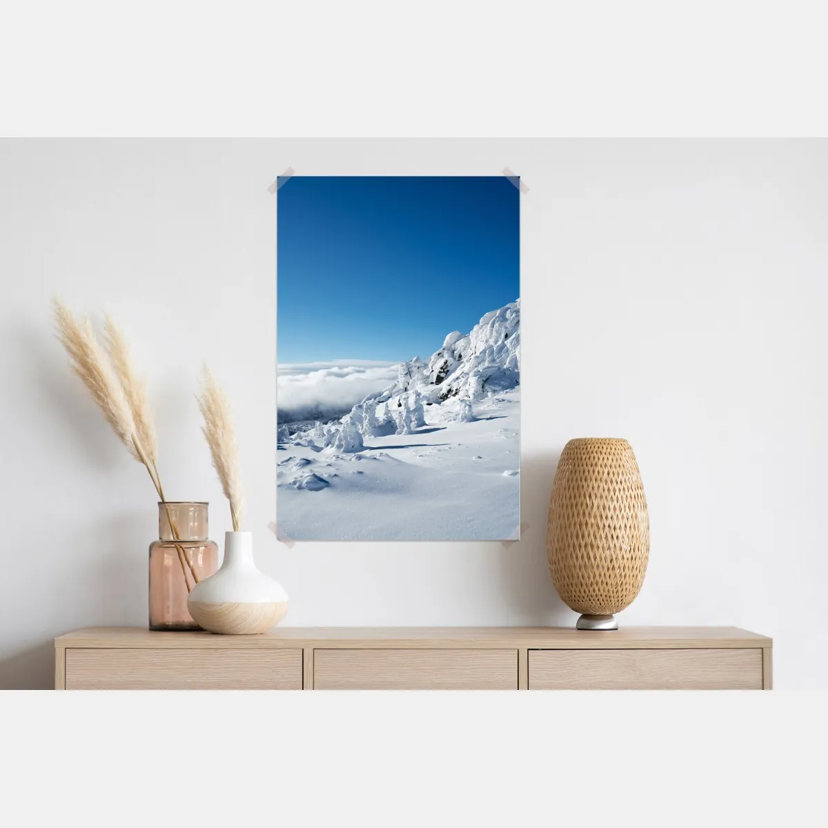 Plakat spokojny zimowy krajobraz górski – Wallissimo® Plakat spokojny zimowy krajobraz górski – Wallissimo®