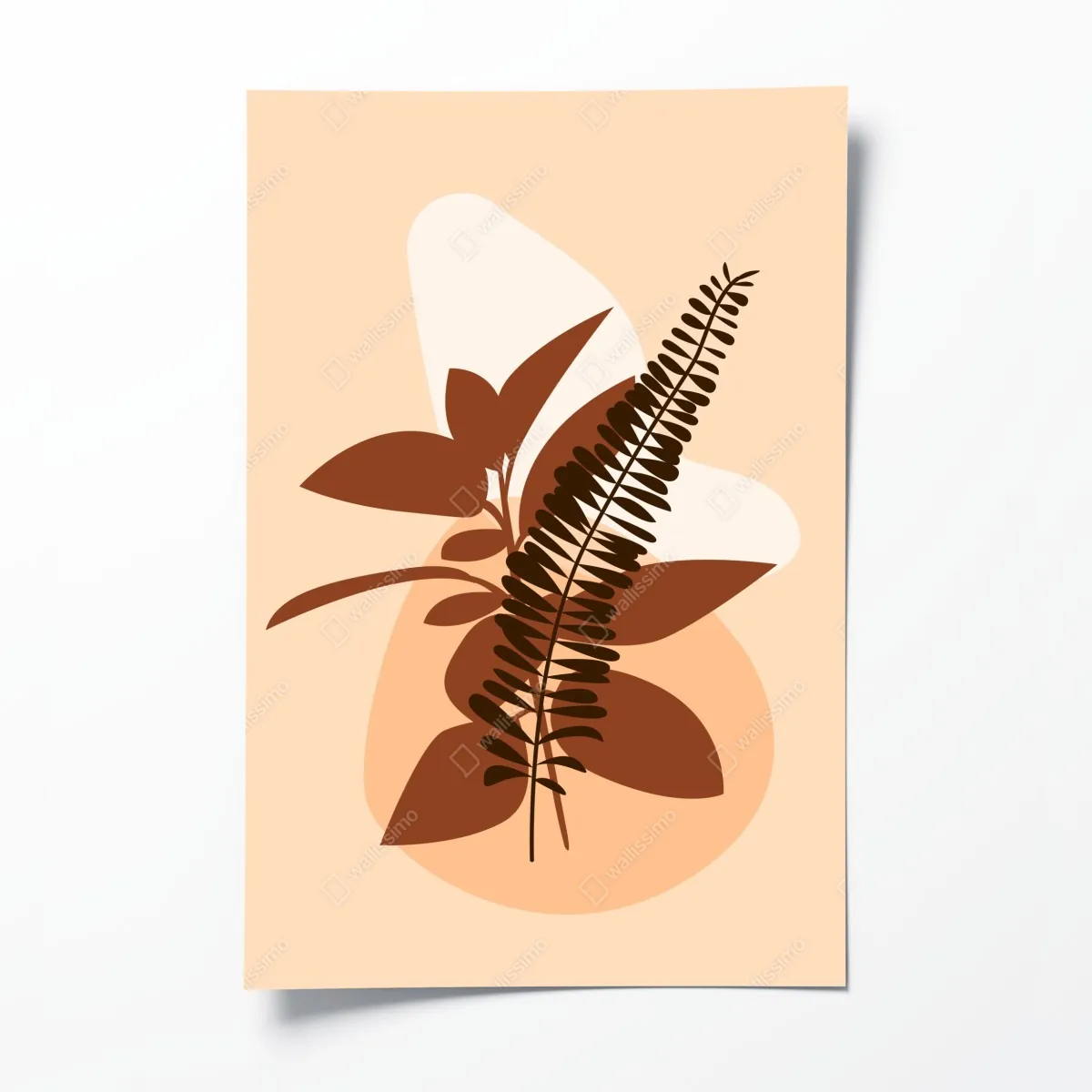 Plakat ziemiste abstrakcyjne liście – Wallissimo® Plakat ziemiste abstrakcyjne liście – Wallissimo®