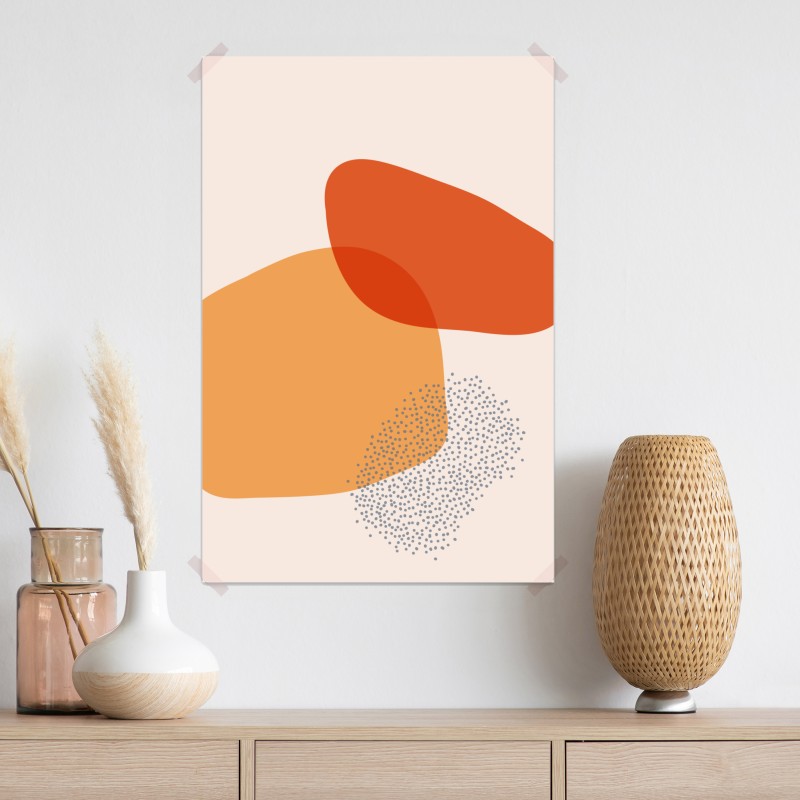 Plakat ciepłe abstrakcyjne formy – Wallissimo® Plakat ciepłe abstrakcyjne formy – Wallissimo®