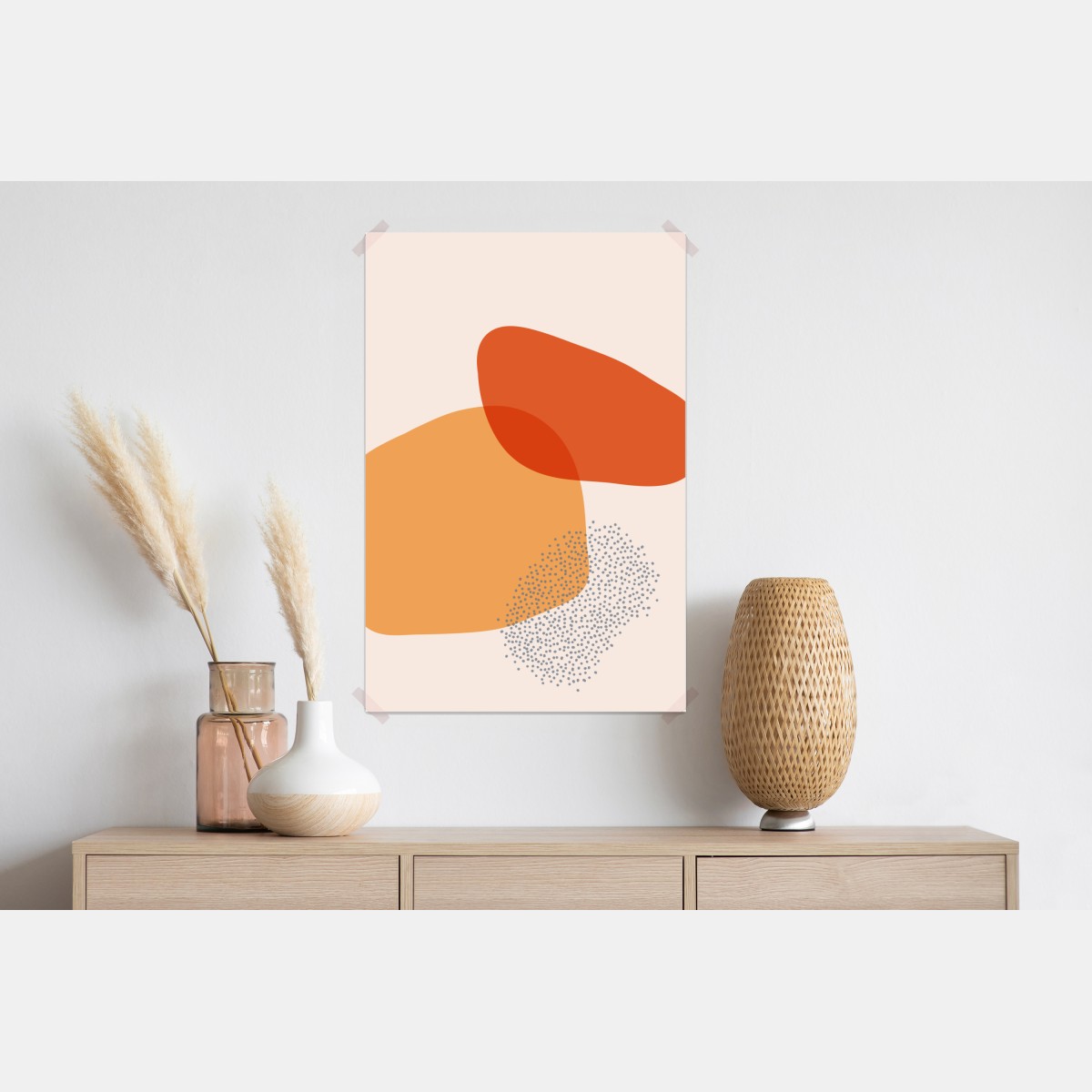 Plakat ciepłe abstrakcyjne formy – Wallissimo® Plakat ciepłe abstrakcyjne formy – Wallissimo®