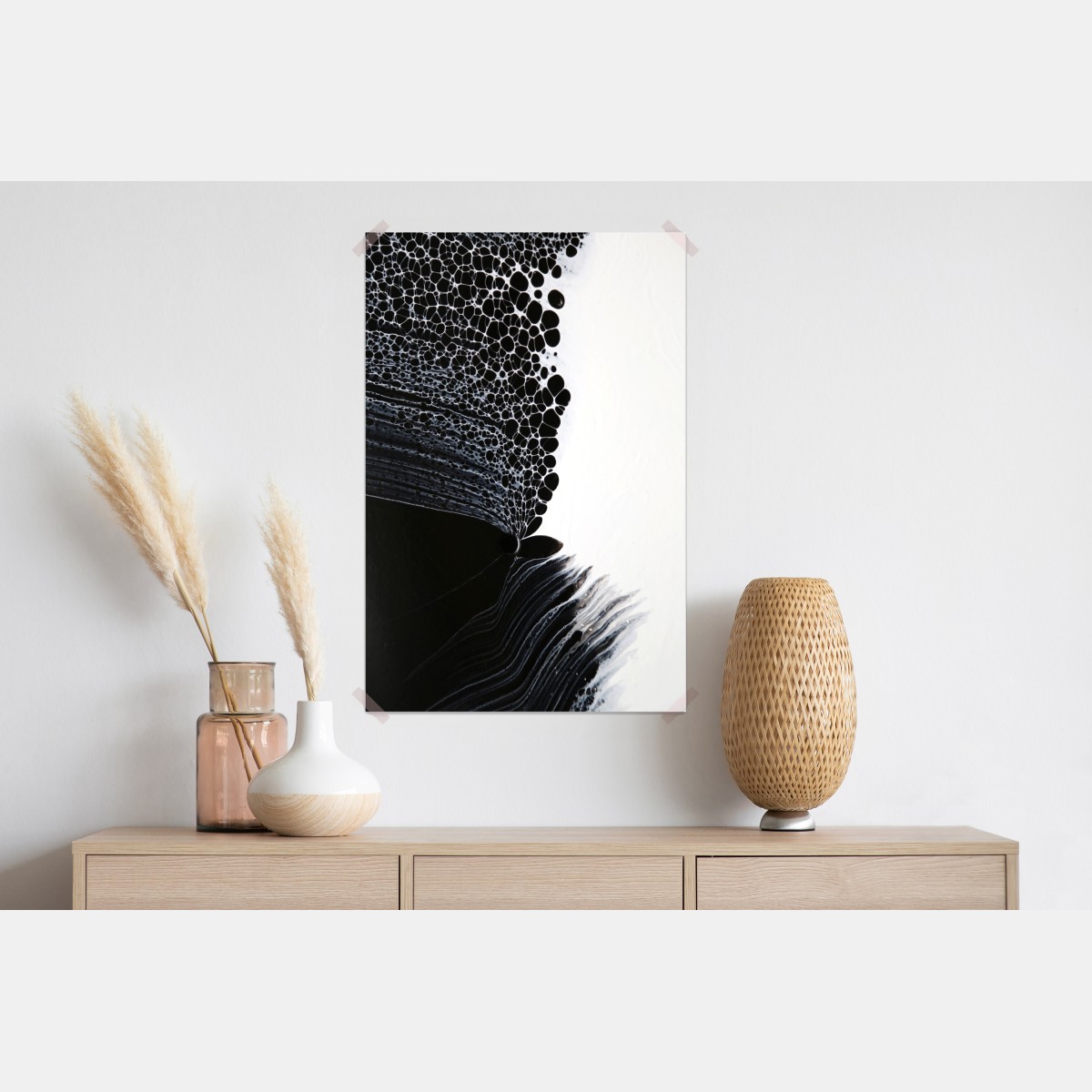 Plakat monochromatyczny przepływ komórek – Wallissimo® Plakat monochromatyczny przepływ komórek – Wallissimo®