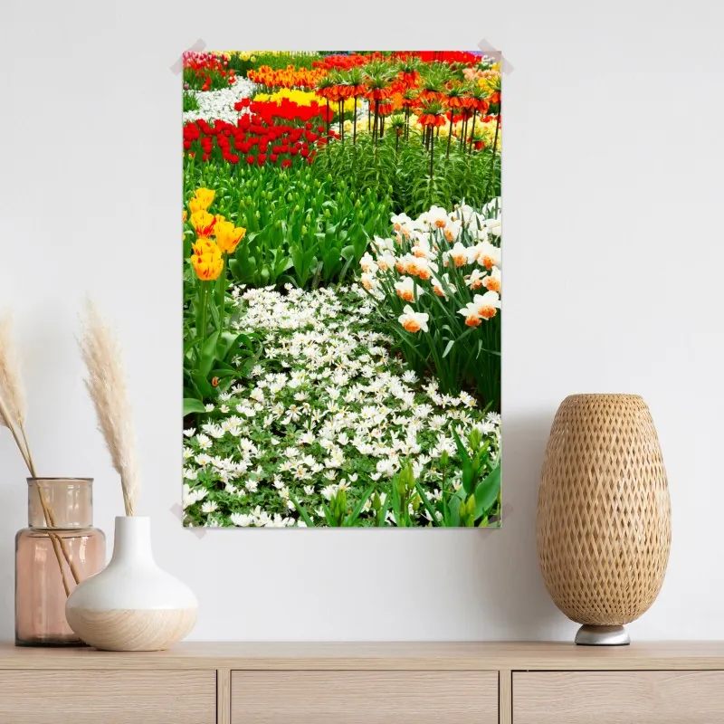 Plakat żywy wiosenny ogród kwiatowy – Wallissimo® Plakat żywy wiosenny ogród kwiatowy – Wallissimo®