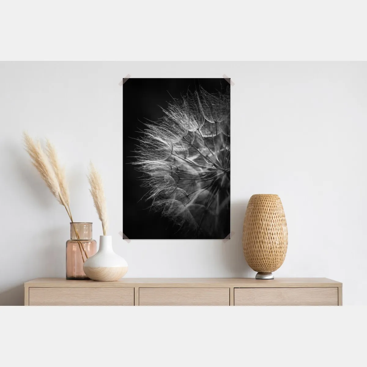 Plakat delikatny puch dmuchawca w monochromie – Wallissimo® Plakat delikatny puch dmuchawca w monochromie – Wallissimo®