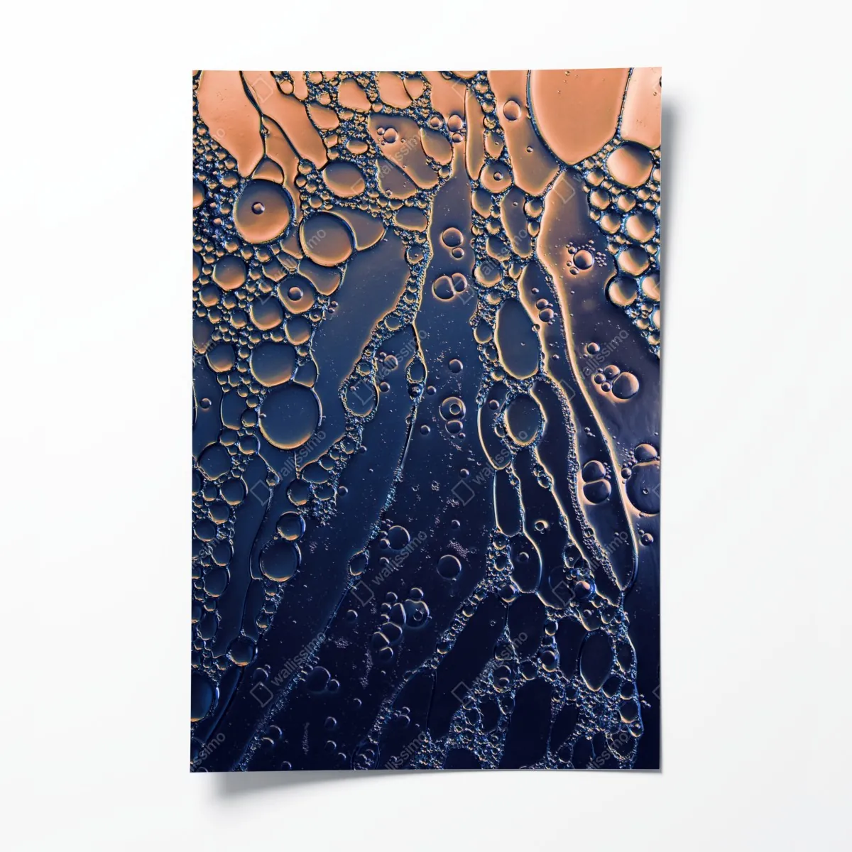 Plakat niebiesko-złote abstrakcyjne bąbelki – Wallissimo® Plakat niebiesko-złote abstrakcyjne bąbelki – Wallissimo®