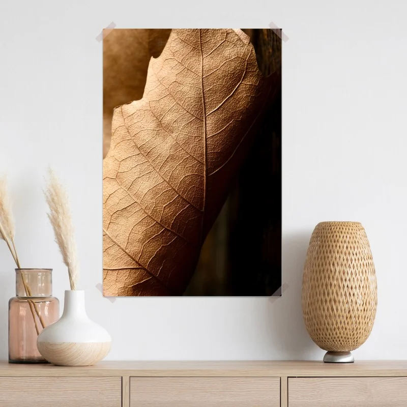 Plakat tekstura suchego liścia w zbliżeniu – Wallissimo® Plakat tekstura suchego liścia w zbliżeniu – Wallissimo®