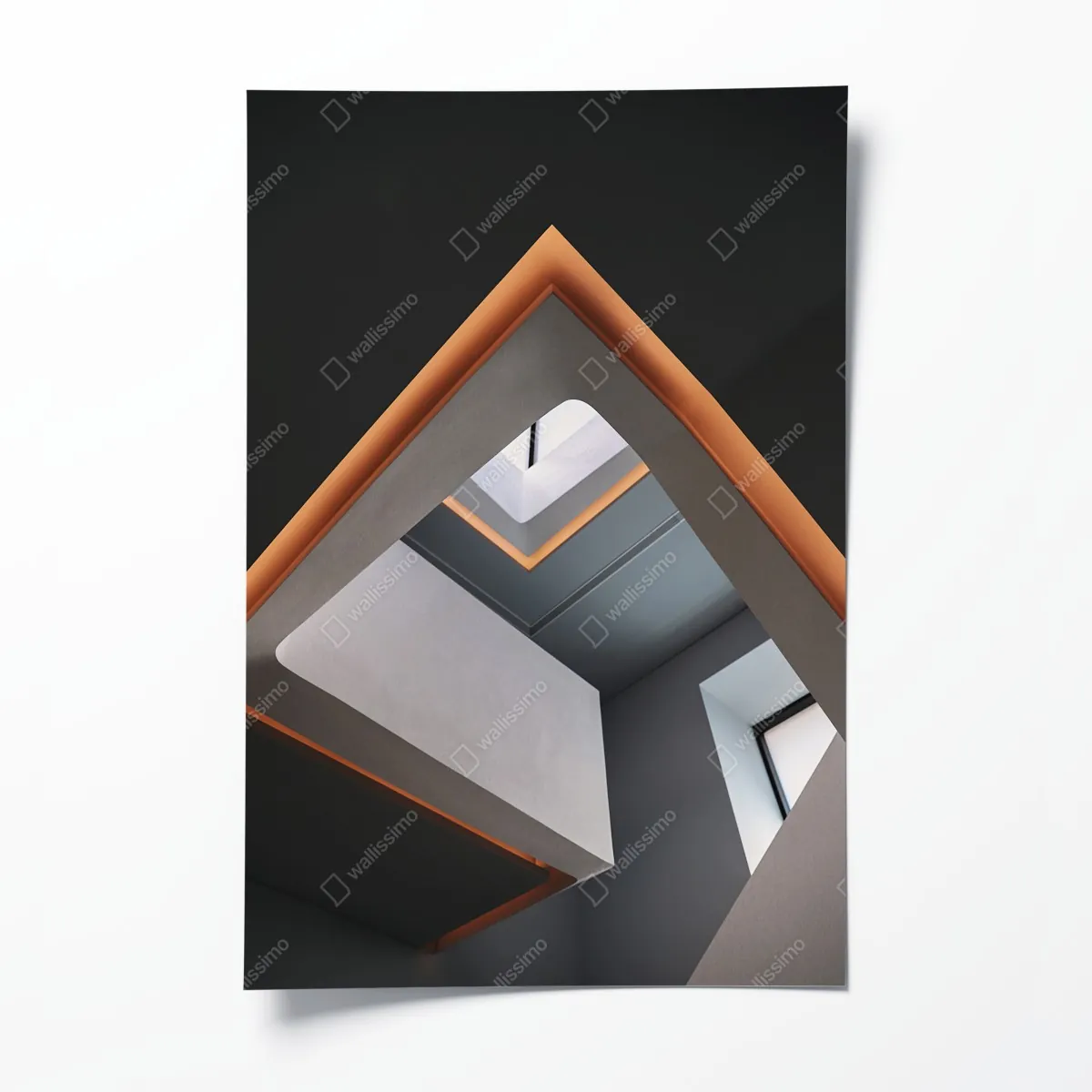 Plakat minimalistyczne geometryczne wnętrze z świetlikiem – Wallissimo® Plakat minimalistyczne geometryczne wnętrze z świetlikiem – Wallissimo®