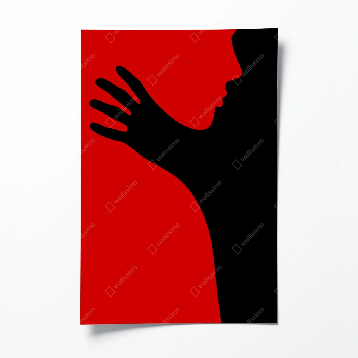 Plakat odważna czerwono-czarna sylwetka – Wallissimo® Plakat odważna czerwono-czarna sylwetka – Wallissimo®