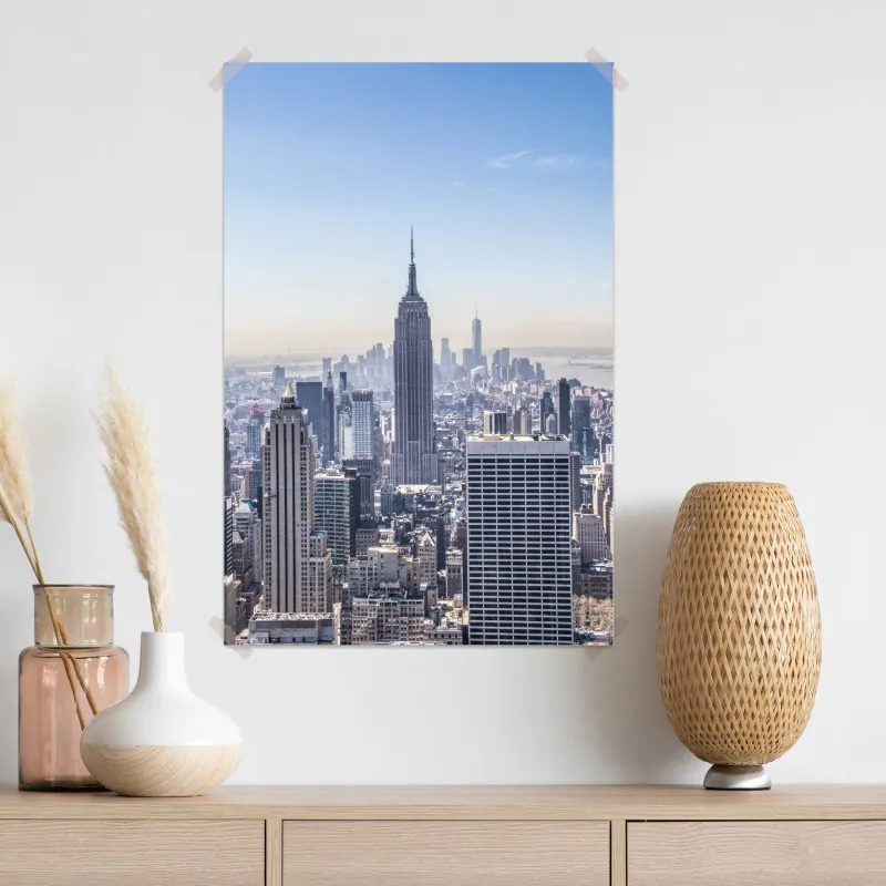 Plakat panorama Nowego Jorku z Empire State Building – Wallissimo® Plakat panorama Nowego Jorku z Empire State Building – Wallissimo®