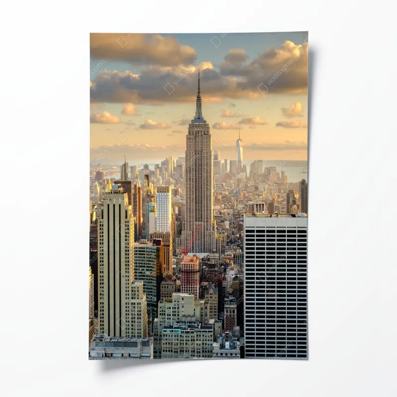 Plakat tropikalny zachód słońca z palmami – Wallissimo®