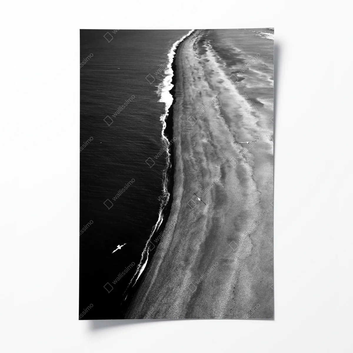 Plakat monochromatyczne wybrzeże z lotu ptaka – Wallissimo® Plakat monochromatyczne wybrzeże z lotu ptaka – Wallissimo®