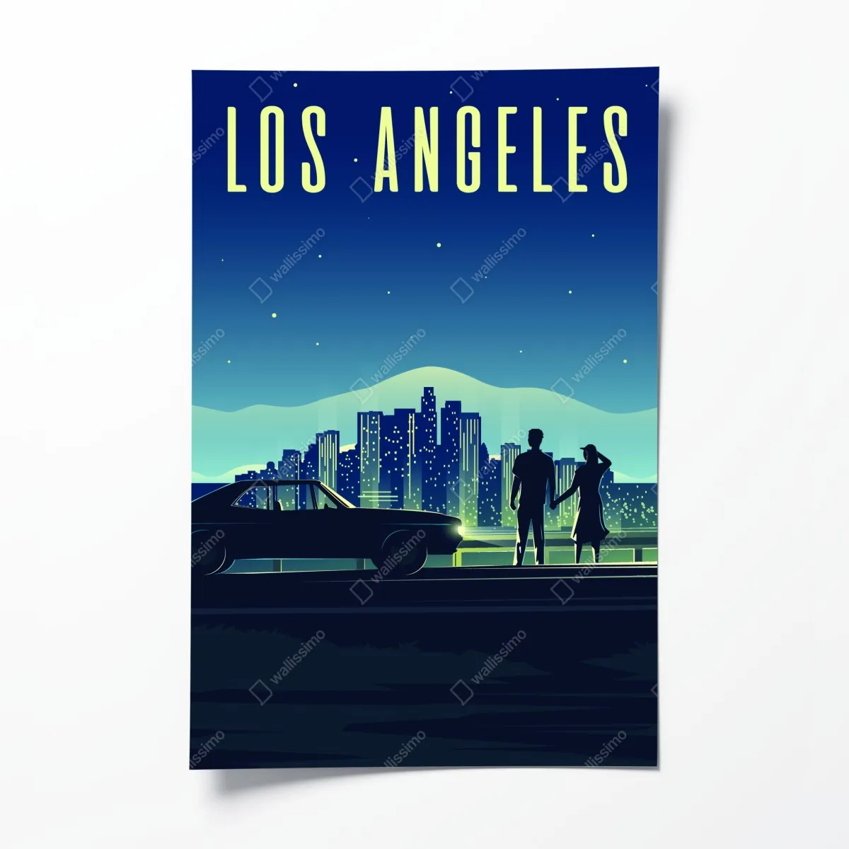 Plakat Los Angeles nocna panorama – Wallissimo® Plakat Los Angeles nocna panorama – Wallissimo®