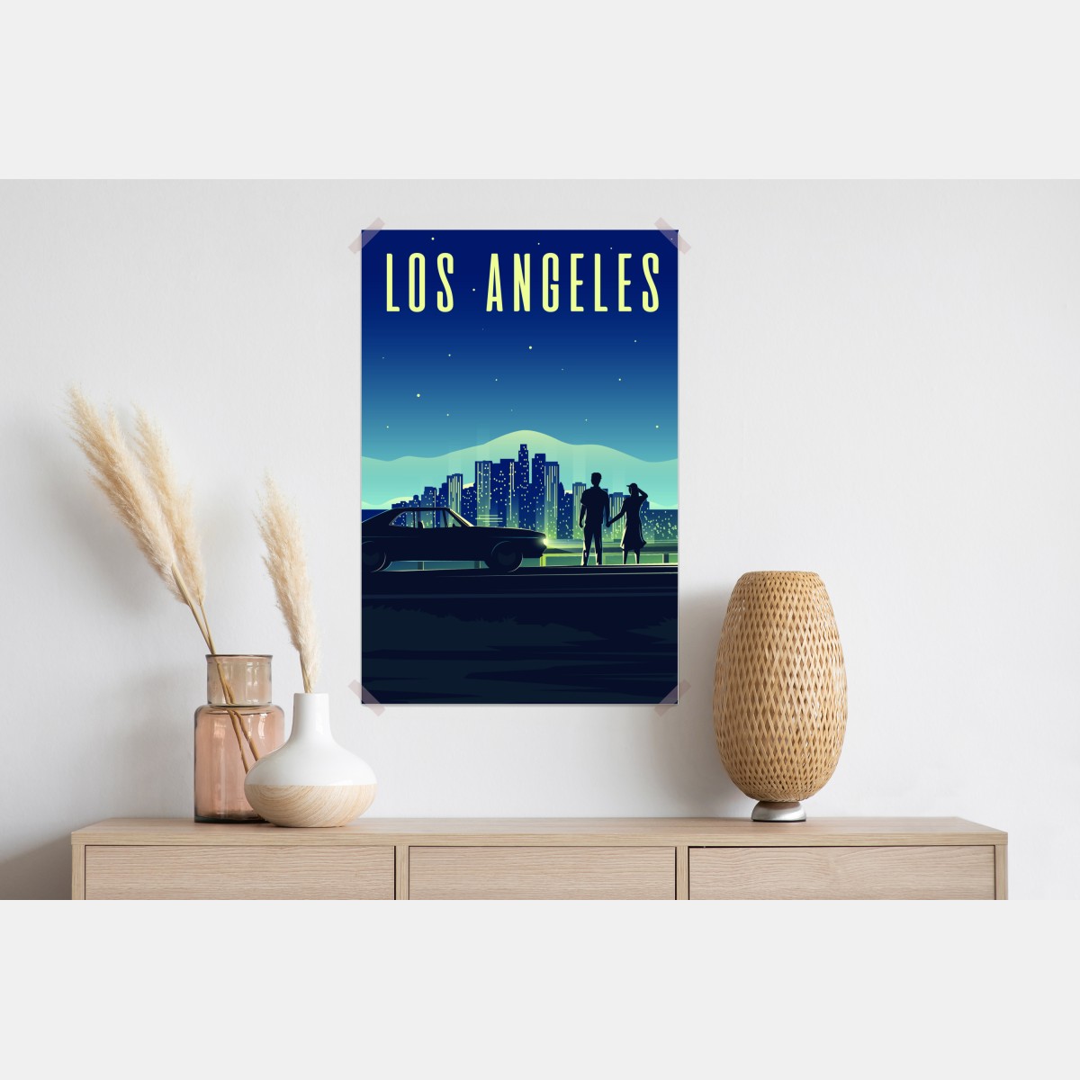 Plakat Los Angeles nocna panorama – Wallissimo® Plakat Los Angeles nocna panorama – Wallissimo®