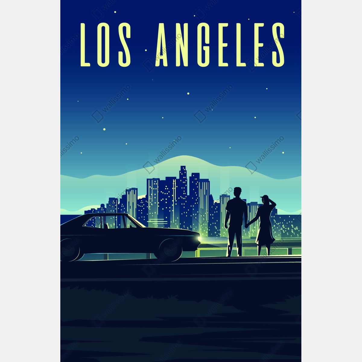 Plakat Los Angeles nocna panorama – Wallissimo® Plakat Los Angeles nocna panorama – Wallissimo®