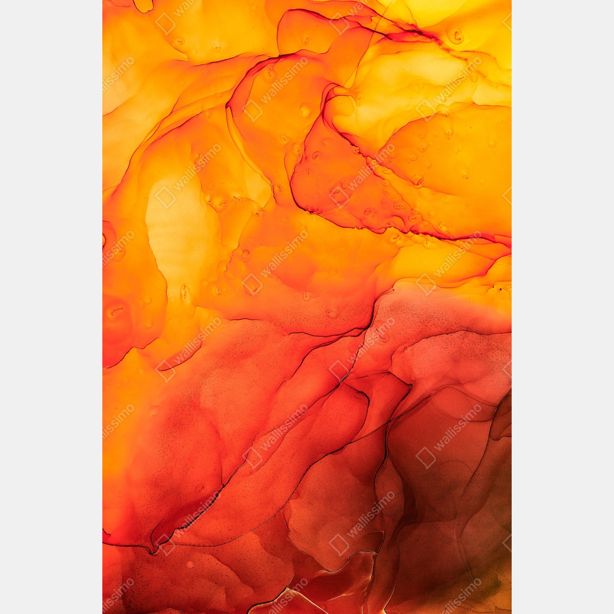 Plakat abstrakcja alkoholowa w odcieniach pomarańczy – Wallissimo® Plakat abstrakcja alkoholowa w odcieniach pomarańczy – Wallissimo®