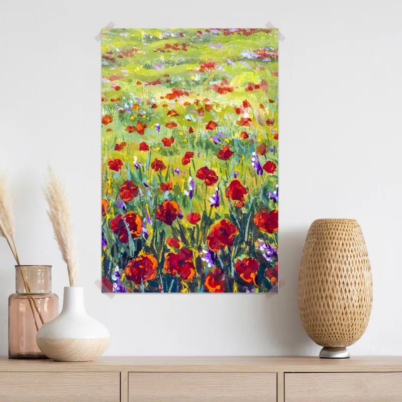 Plakat impresjonistyczna łąka z makami – Wallissimo® Plakat impresjonistyczna łąka z makami – Wallissimo®