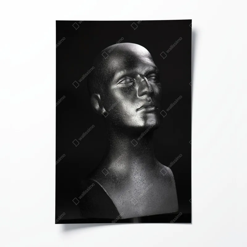 Plakat czarne popiersie manekina