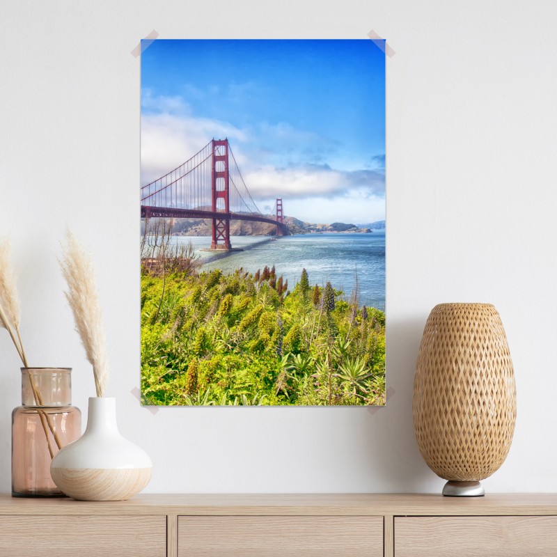 Plakat Golden Gate nad zatoką San Francisco – Wallissimo® Plakat Golden Gate nad zatoką San Francisco – Wallissimo®