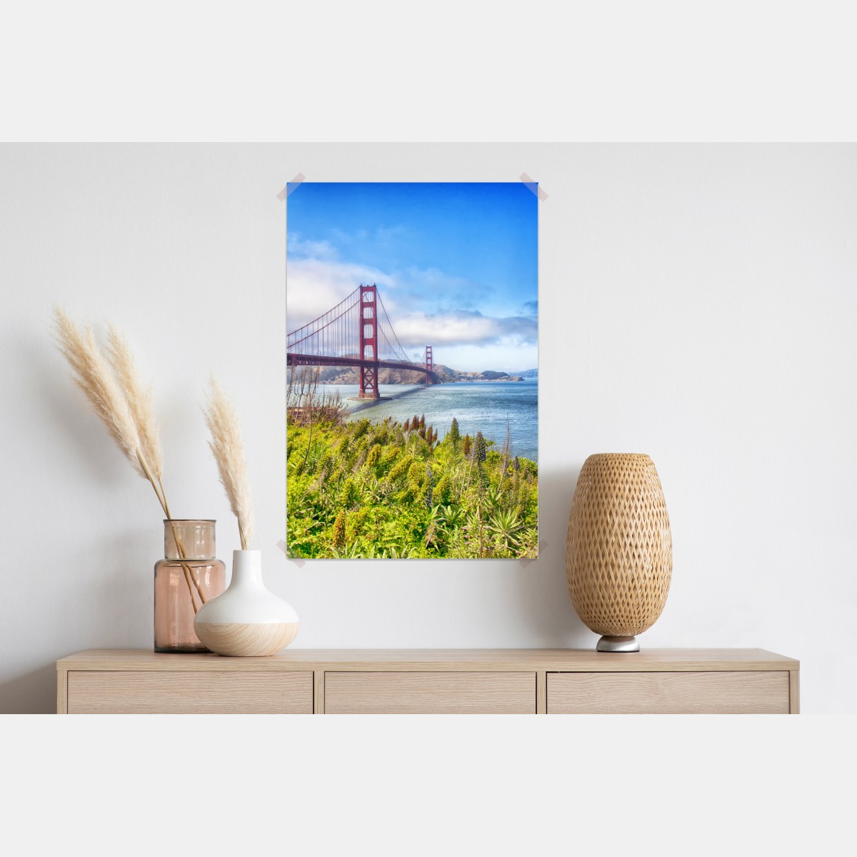 Plakat Golden Gate nad zatoką San Francisco – Wallissimo® Plakat Golden Gate nad zatoką San Francisco – Wallissimo®