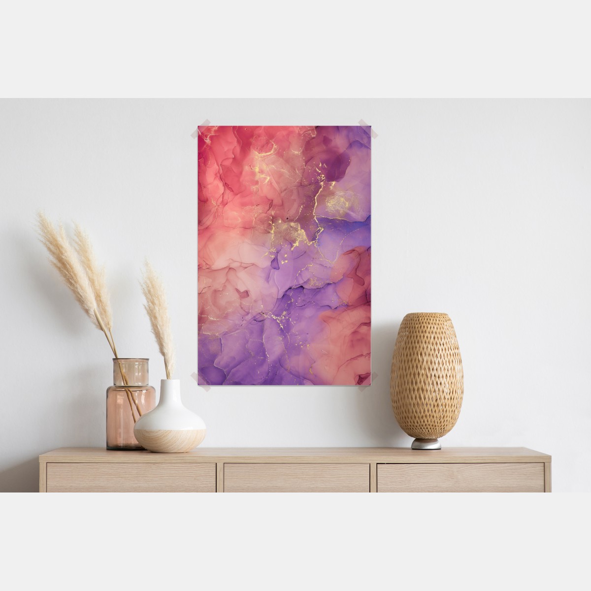Plakat eteryczna różowo-fioletowa marmurowa grafika – Wallissimo® Plakat eteryczna różowo-fioletowa marmurowa grafika – Wallissimo®