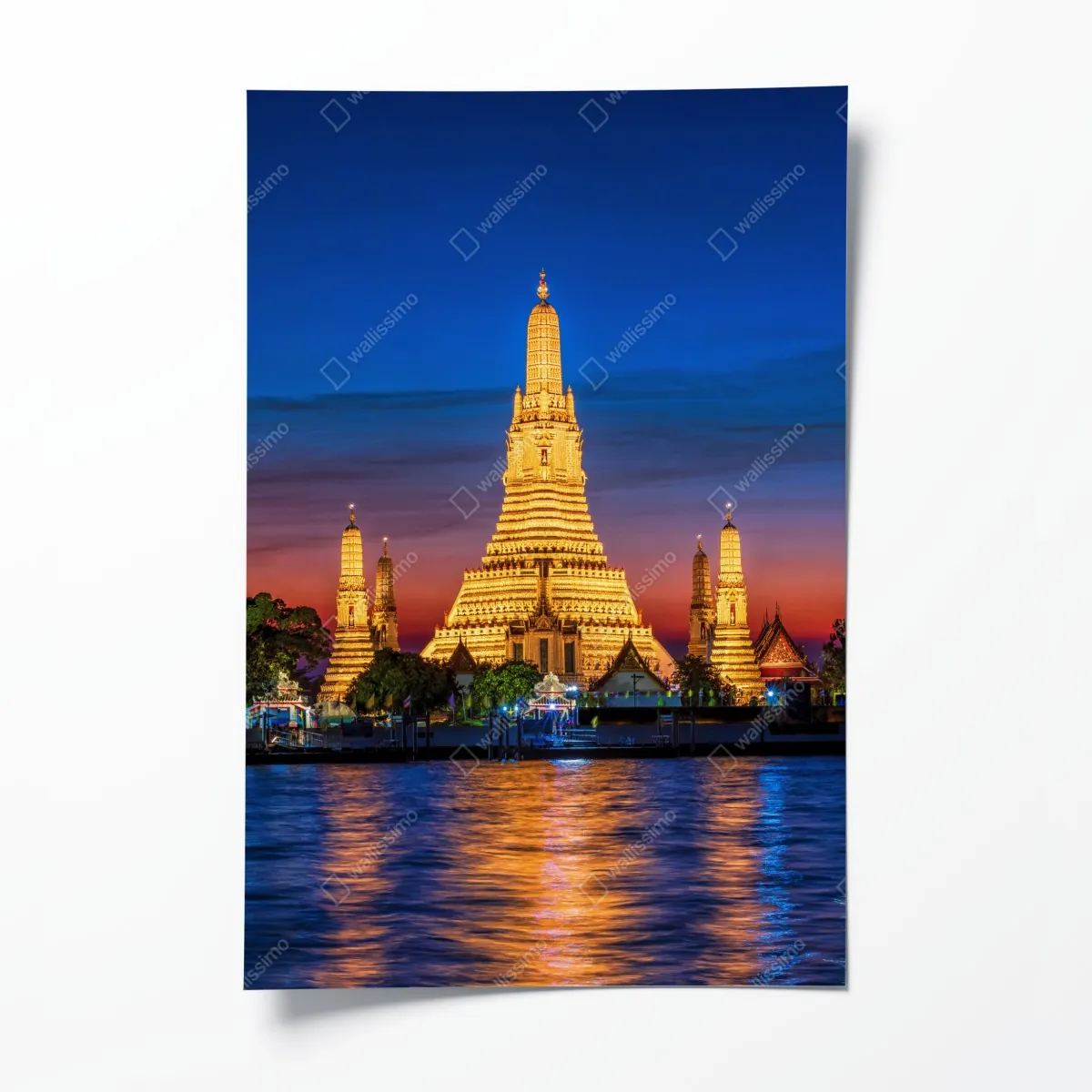 Plakat złote Wat Arun o zmierzchu – Wallissimo® Plakat złote Wat Arun o zmierzchu – Wallissimo®