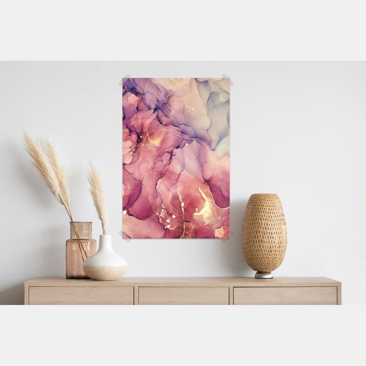 Plakat eteryczna fioletowa abstrakcja marmurowa – Wallissimo® Plakat eteryczna fioletowa abstrakcja marmurowa – Wallissimo®