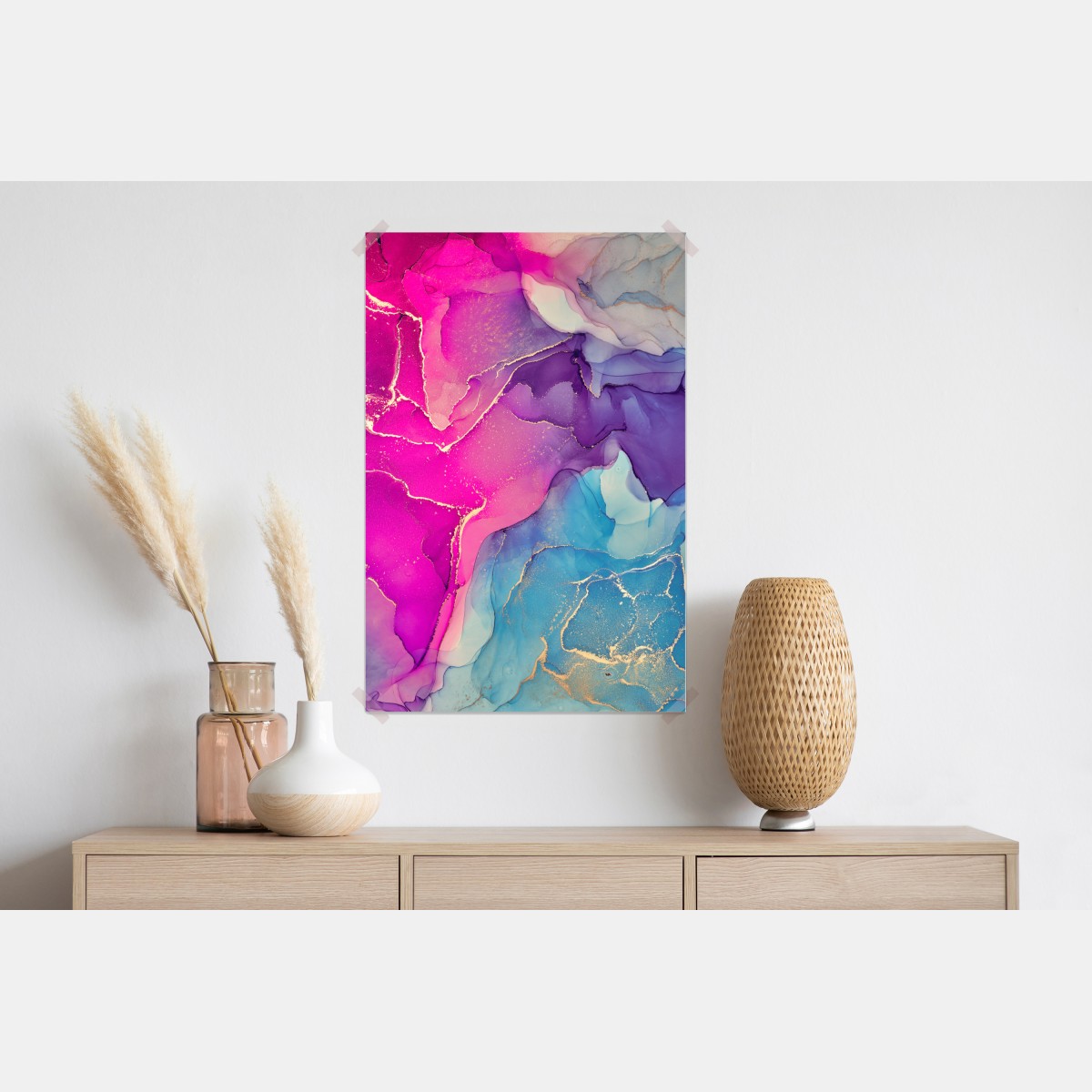 Plakat wibrująca marmurowa kompozycja alkoholowego tuszu – Wallissimo® Plakat wibrująca marmurowa kompozycja alkoholowego tuszu – Wallissimo®